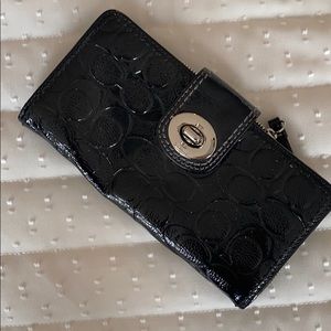 Black Coach Long Wallet